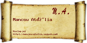 Mancsu Atália névjegykártya